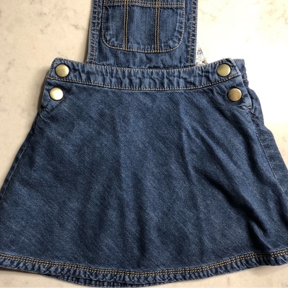 Next UK Blue Denim Overalls Dress, 1.5 - 2 years - Picture 3 of 6